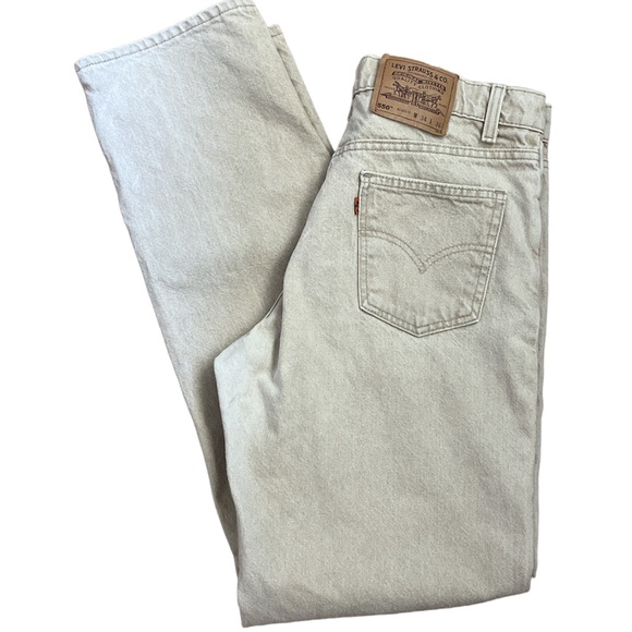 Vintage Orange Tab 550 Relaxed Fit 100% Cotton Levis Jeans, Aug 98, Tan, 34 x 36 - Picture 1 of 9
